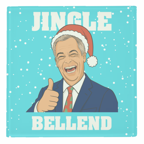 Nigel Farage Reform Funny Christmas Design - personalised beer coaster by AbiGoLucky