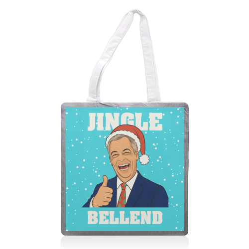 Nigel Farage Reform Funny Christmas Design - printed canvas tote bag by AbiGoLucky
