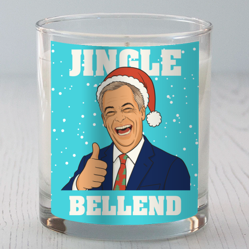 Nigel Farage Reform Funny Christmas Design - scented candle by AbiGoLucky