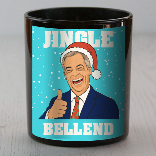 Nigel Farage Reform Funny Christmas Design - scented candle by AbiGoLucky