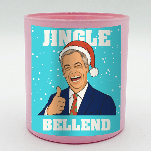 Nigel Farage Reform Funny Christmas Design - scented candle by AbiGoLucky