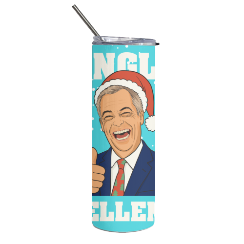 Nigel Farage Reform Funny Christmas Design - Tumbler by AbiGoLucky