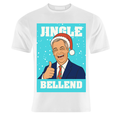Nigel Farage Reform Funny Christmas Design - unique t shirt by AbiGoLucky