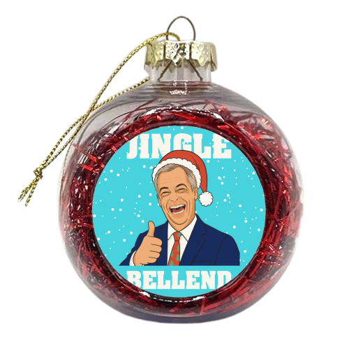 Nigel Farage Reform Funny Christmas Design - xmas bauble by AbiGoLucky