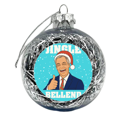 Nigel Farage Reform Funny Christmas Design - xmas bauble by AbiGoLucky