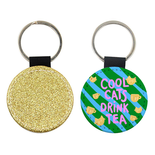 Cool Cats Drink Tea - keyring by The Paper Tail