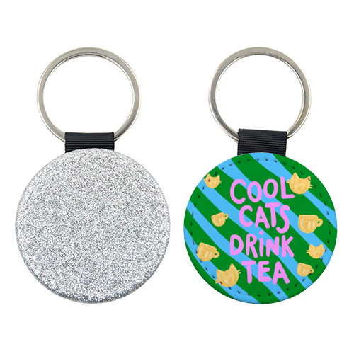 Cool Cats Drink Tea - keyring by The Paper Tail
