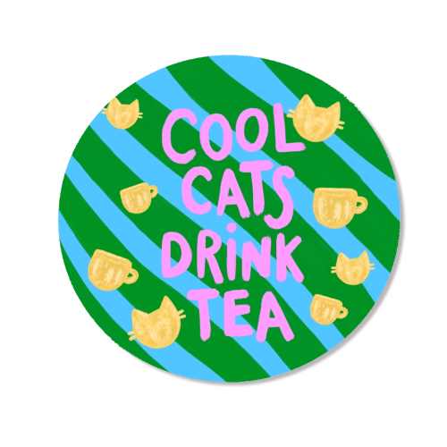 Cool Cats Drink Tea - Magnet by The Paper Tail