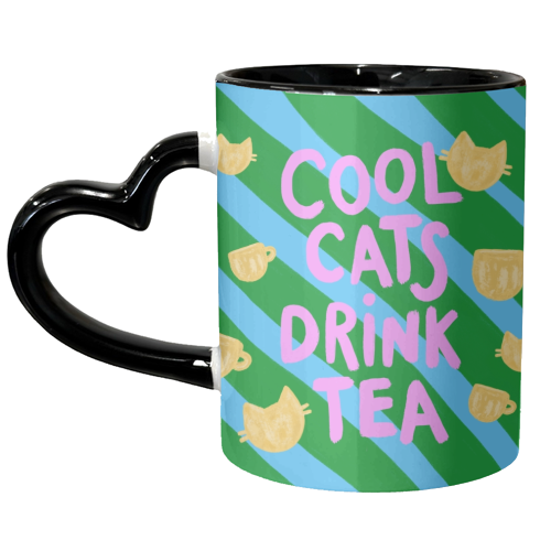 Cool Cats Drink Tea - unique mug by The Paper Tail