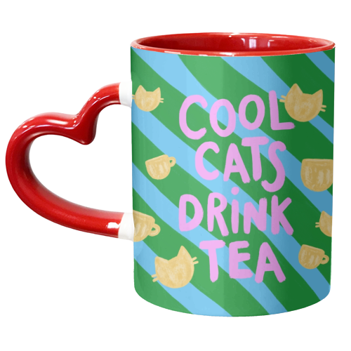 Cool Cats Drink Tea - unique mug by The Paper Tail