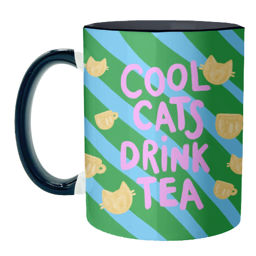 Cool Cats Drink Tea - unique mug by The Paper Tail