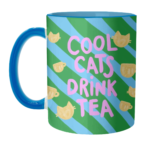 Cool Cats Drink Tea - unique mug by The Paper Tail
