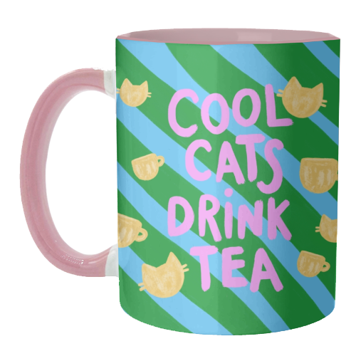 Cool Cats Drink Tea - unique mug by The Paper Tail