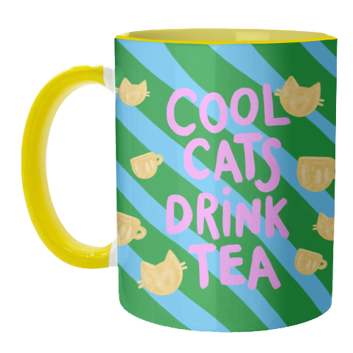 Cool Cats Drink Tea - unique mug by The Paper Tail
