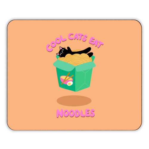 Cool Cats Eat Noodles - designer placemat by The Paper Tail
