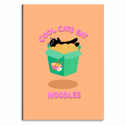 Cool Cats Eat Noodles - personalised A4, A5, A6 notebook by The Paper Tail