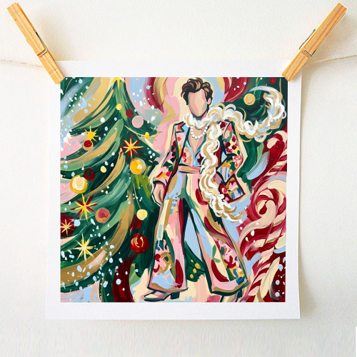 Harry's Christmas Wonderland – Colorful Holiday Pop Art - A1 - A4 art print by haris kavalla