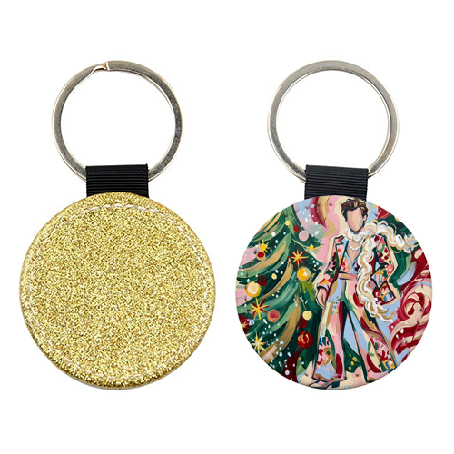 Harry's Christmas Wonderland – Colorful Holiday Pop Art - keyring by haris kavalla