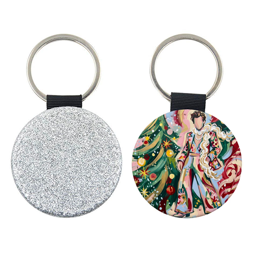Harry's Christmas Wonderland – Colorful Holiday Pop Art - keyring by haris kavalla