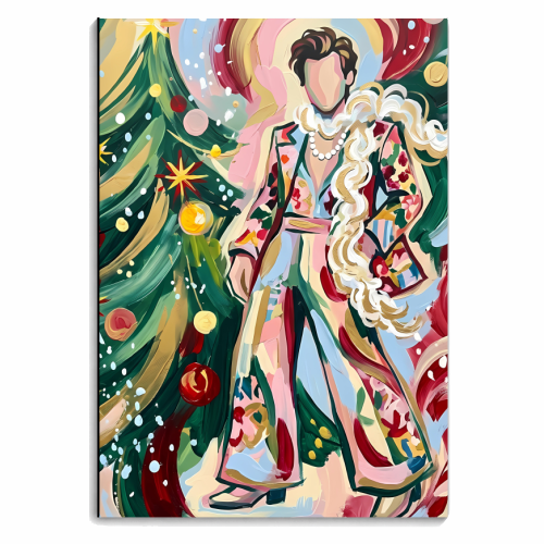 Harry's Christmas Wonderland – Colorful Holiday Pop Art - personalised A4, A5, A6 notebook by haris kavalla