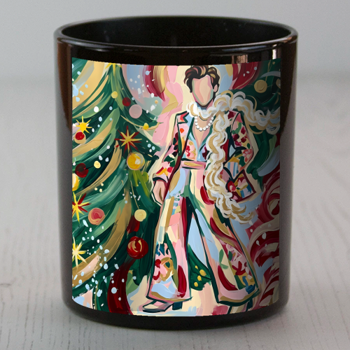 Harry's Christmas Wonderland – Colorful Holiday Pop Art - scented candle by haris kavalla