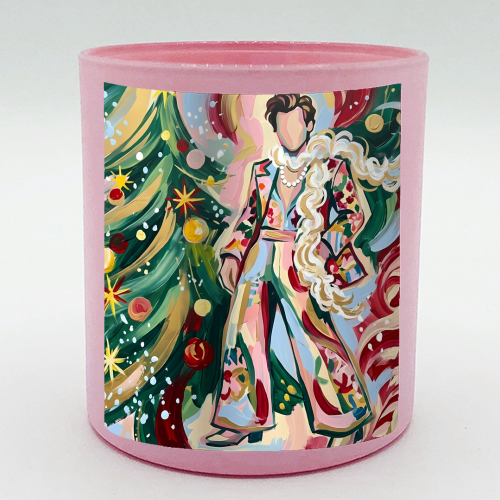 Harry's Christmas Wonderland – Colorful Holiday Pop Art - scented candle by haris kavalla