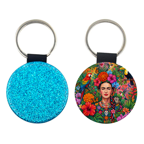 Frida Kahlo: Tropical Jungle - keyring by haris kavalla