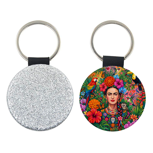 Frida Kahlo: Tropical Jungle - keyring by haris kavalla