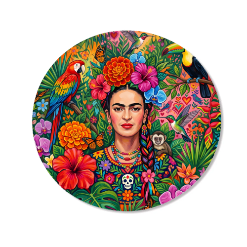 Frida Kahlo: Tropical Jungle - Magnet by haris kavalla