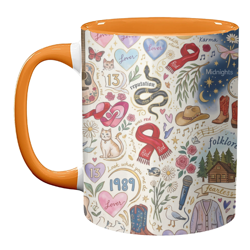 Taylor Inspired Enchanted Music & Romance - unique mug by haris kavalla