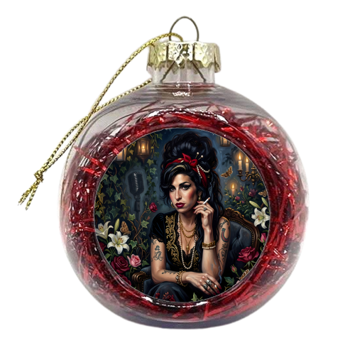 Amy Back to Black Rose - xmas bauble by haris kavalla