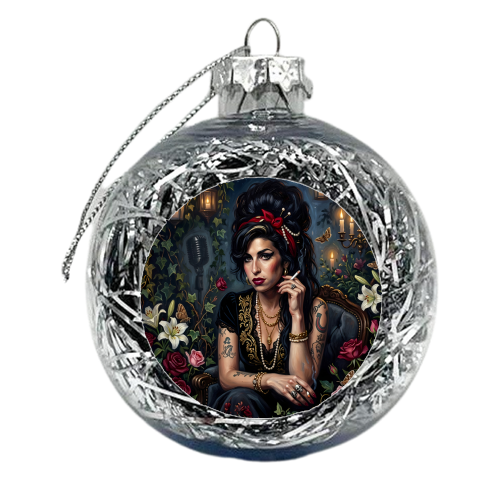 Amy Back to Black Rose - xmas bauble by haris kavalla