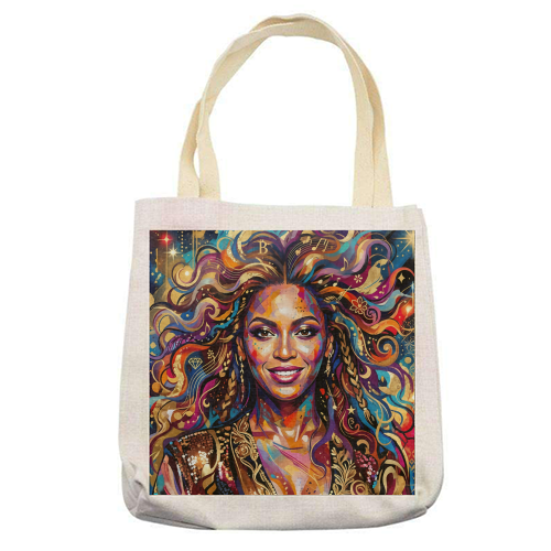Queen of Rhythm - printed canvas tote bag by haris kavalla