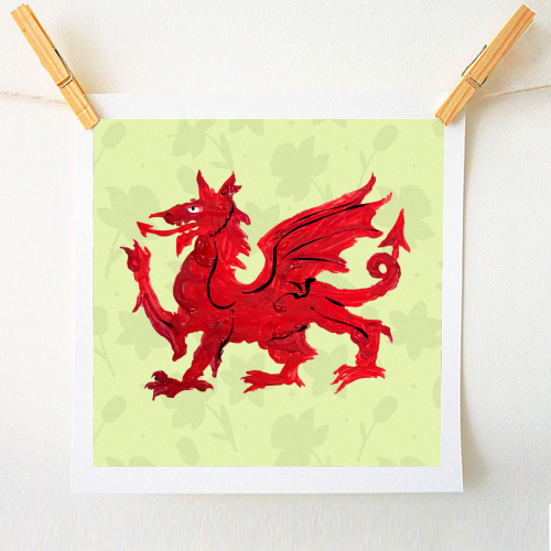 Welsh Dragon - A1 - A4 art print by The Queer Store