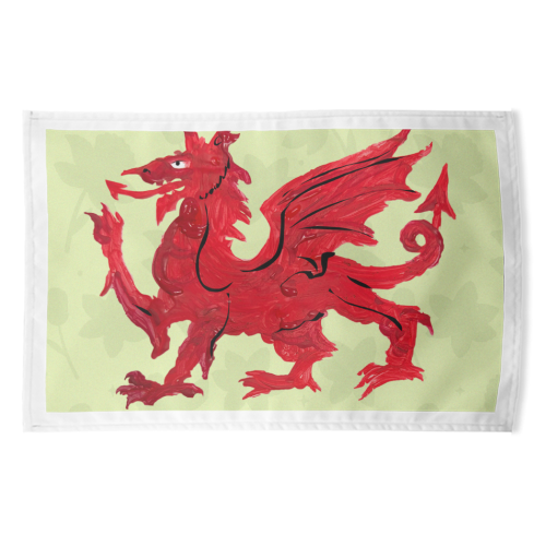 Welsh Dragon - funny tea towel by The Queer Store