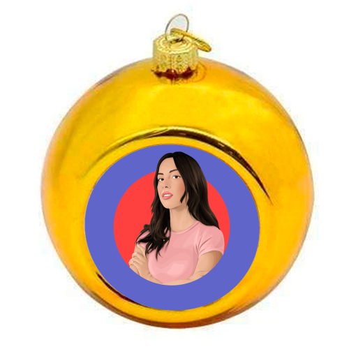 Olivia Rodrigo 2026 - colourful christmas bauble by Pink and Pip