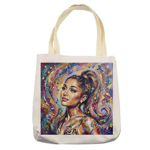 Ariana Eternal Melody - printed canvas tote bag by haris kavalla