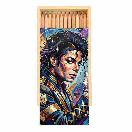 Michael J — King of Pop in Motion - Coloured Pencils with Box by haris kavalla