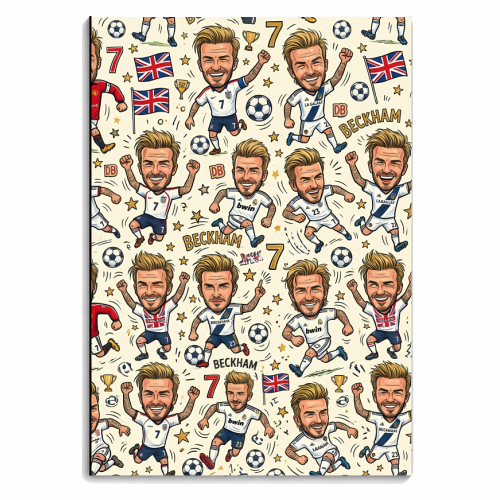 The Icon of Number 7 - personalised A4, A5, A6 notebook by haris kavalla