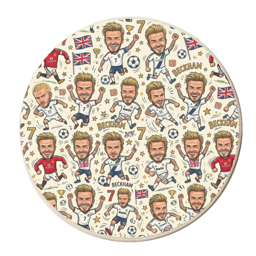 The Icon of Number 7 - personalised beer coaster by haris kavalla