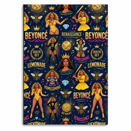 Beyoncé — Queen of the Renaissance - personalised A4, A5, A6 notebook by haris kavalla