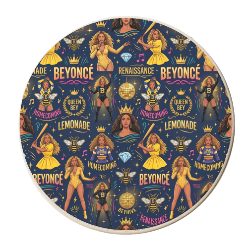 Beyoncé — Queen of the Renaissance - personalised beer coaster by haris kavalla