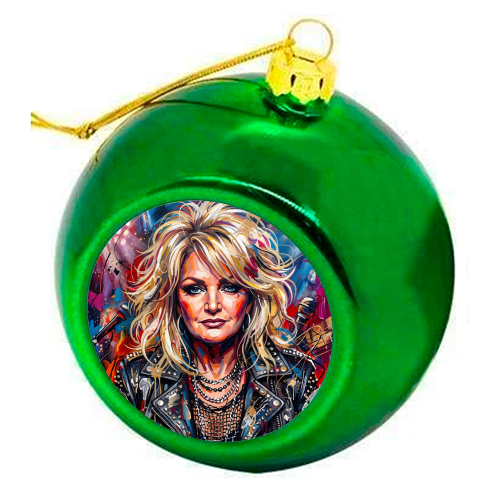 Voice of the Night - colourful christmas bauble by haris kavalla