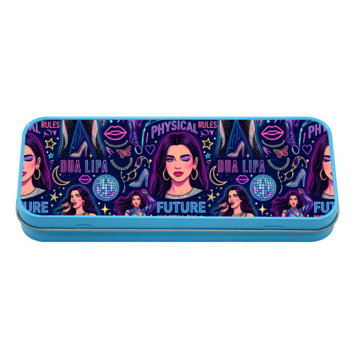 Neon Pop Queen - tin pencil case by haris kavalla