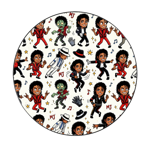 King of Pop – Iconic Moves - Circle Sticker by haris kavalla