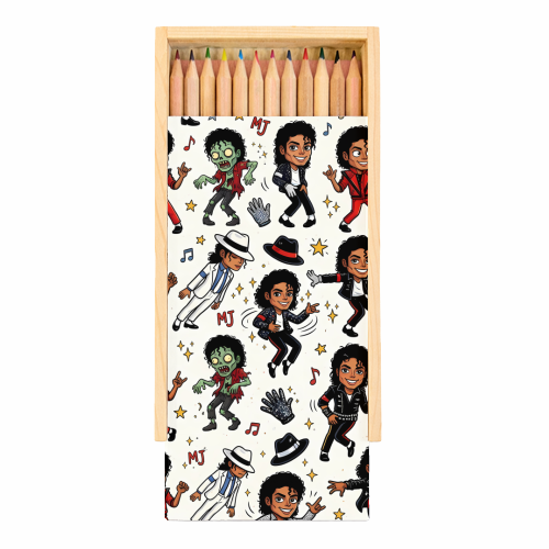 King of Pop – Iconic Moves - Coloured Pencils with Box by haris kavalla