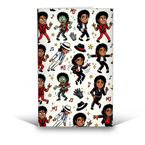 King of Pop – Iconic Moves - funny greeting card by haris kavalla