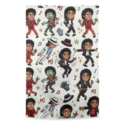 King of Pop – Iconic Moves - funny tea towel by haris kavalla