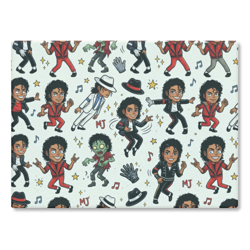 King of Pop – Iconic Moves - glass chopping board by haris kavalla