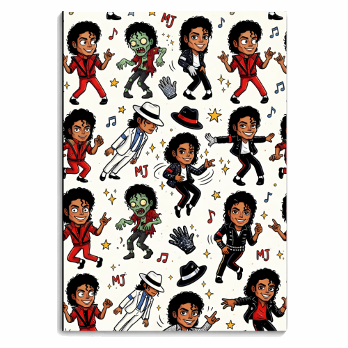 King of Pop – Iconic Moves - personalised A4, A5, A6 notebook by haris kavalla